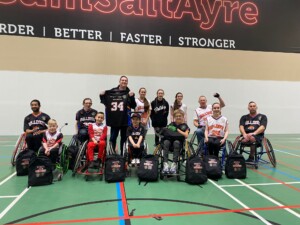 One of our solicitors Dale, pictured with Lancaster Bulldogs Wheelchair Basketball Club